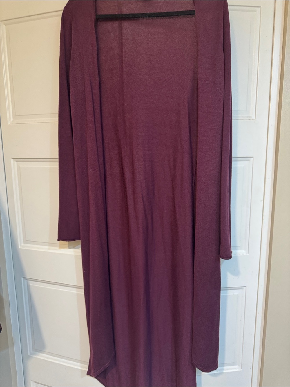 Express Plum Open-Front Longline Women's Cardigan